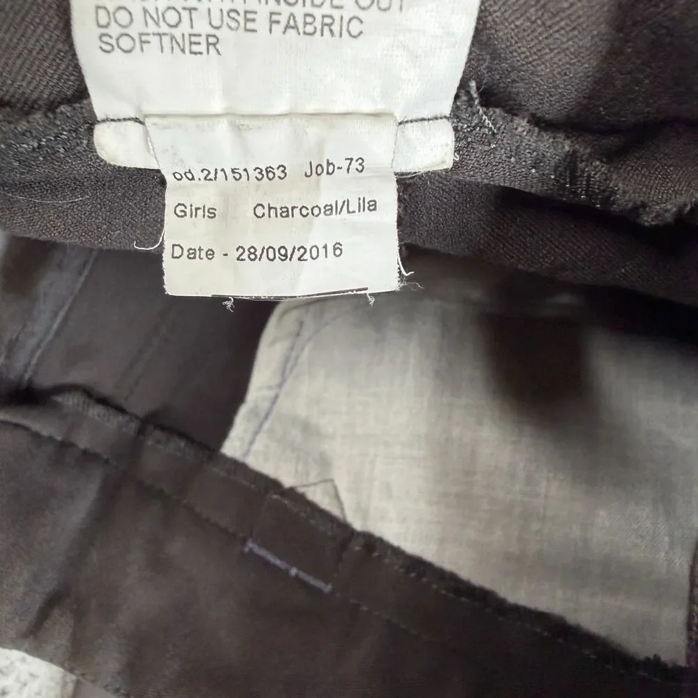 PIPER by SmartPak Riding Breeches Pants Girls 14 Gray Purple Knee Patch Stretch